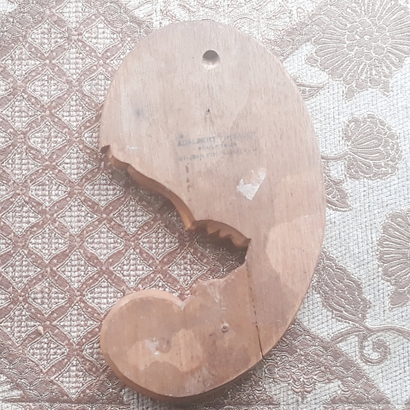 Vintage Hand Carved Adalbart Thibault Wooden Plaque Mother & Child - Picture 3 of 14